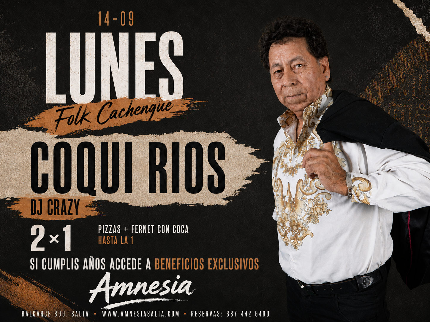 Coqui Rios + Dj - Víspera de Feriado
